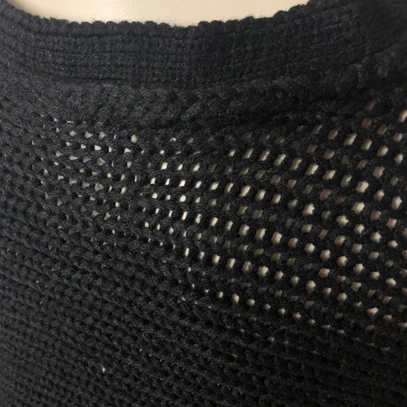 Noisy May Black Vera 3/4 Sleeve Oversized V-Neck Pullover Sweater Size L - Picture 11 of 14